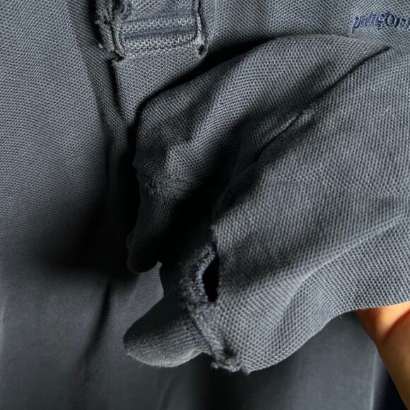 Patagonia 100% Cotton Fleece Mens Sweater Button Up Size L - Picture 2 of 8